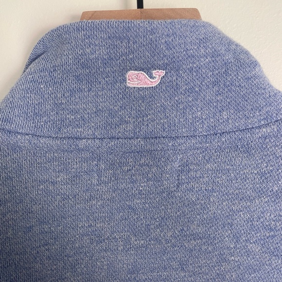 Vineyard Vines Light Blue and Pink Half-Zip Sweatshirt - Picture 6 of 7
